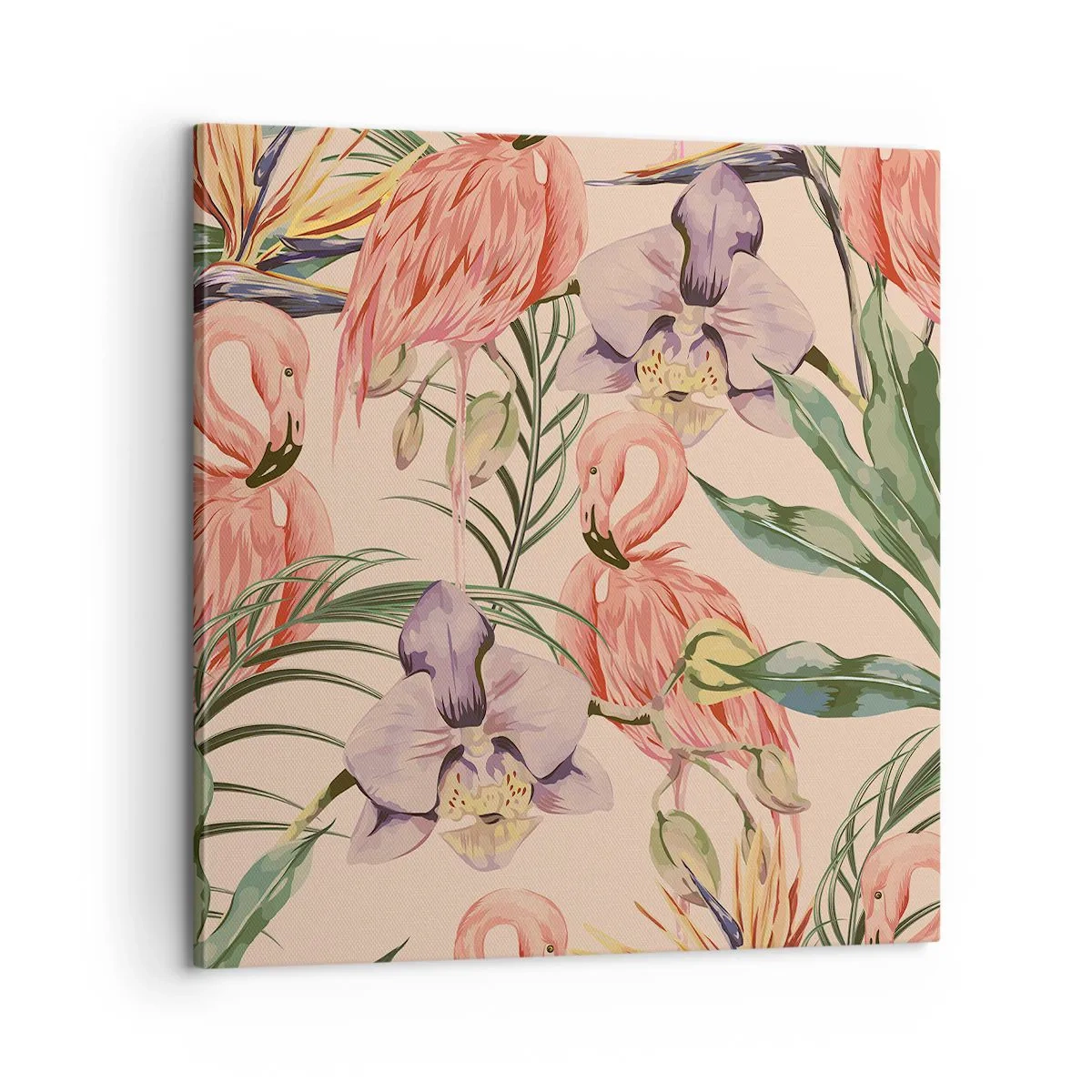 Obraz na plátně - Růžový balet v květech - 60x60 cm