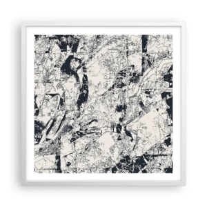 Plakát v bílém rámu - Prolínání protikladů - 60x60 cm