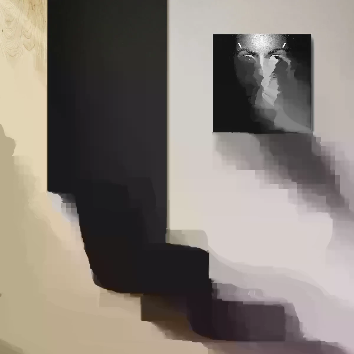 Nástěnné hodiny - Motýlí polibek - 40x40 cm