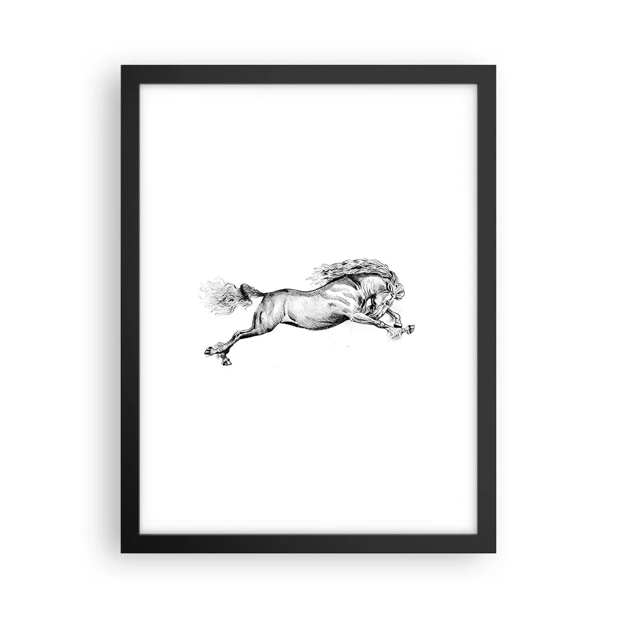 Plakát v černém rámu - Zastavený v cvalu - 30x40 cm