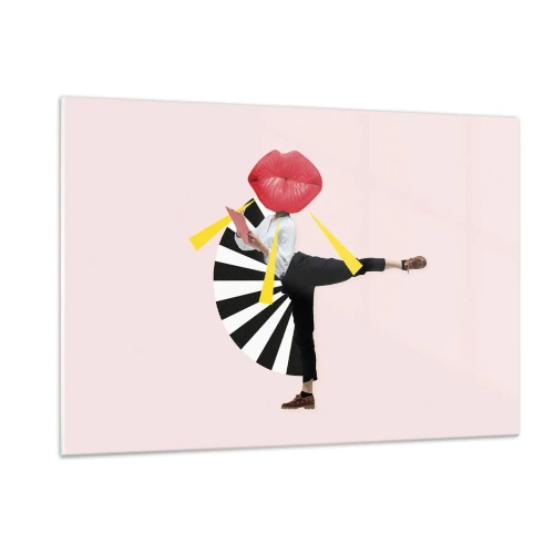 Obraz na skle - Surrealistický pop-art - 120x80 cm