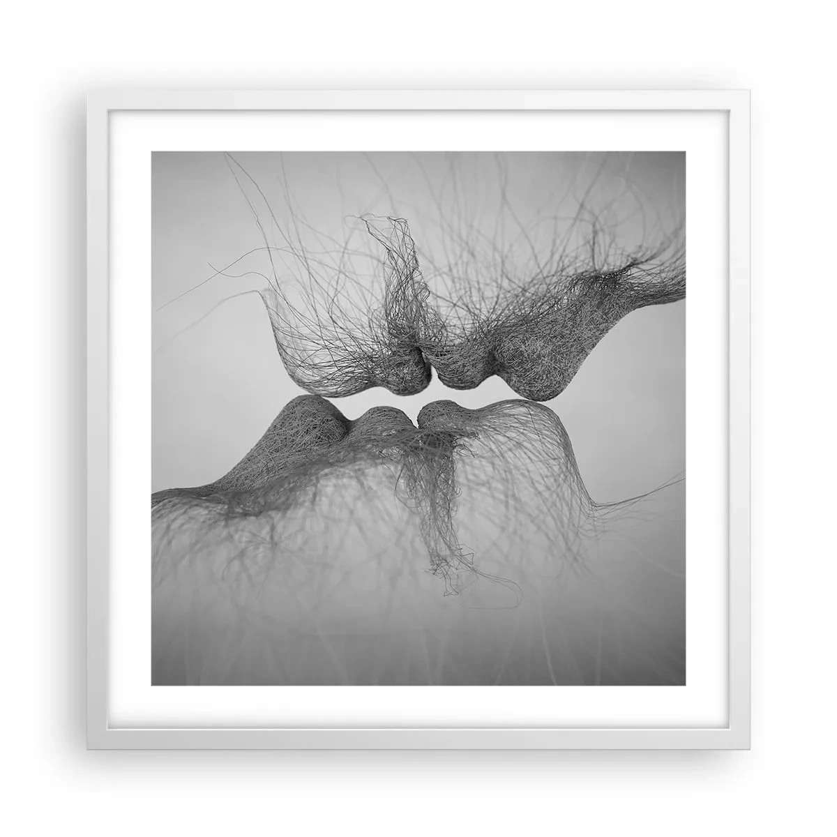 Plakát v bílém rámu - Polibek větru - 50x50 cm