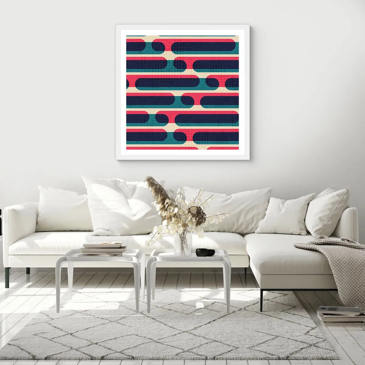 Plakát v bílém rámu - Dovnitř a dopředu - 40x40 cm