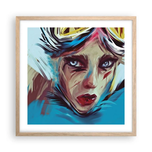 Plakát v rámu světlý dub - Silniční válečnice - 50x50 cm