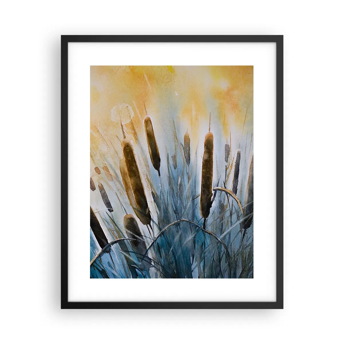 Plakát v černém rámu - Chlad vody, žár slunce - 40x50 cm