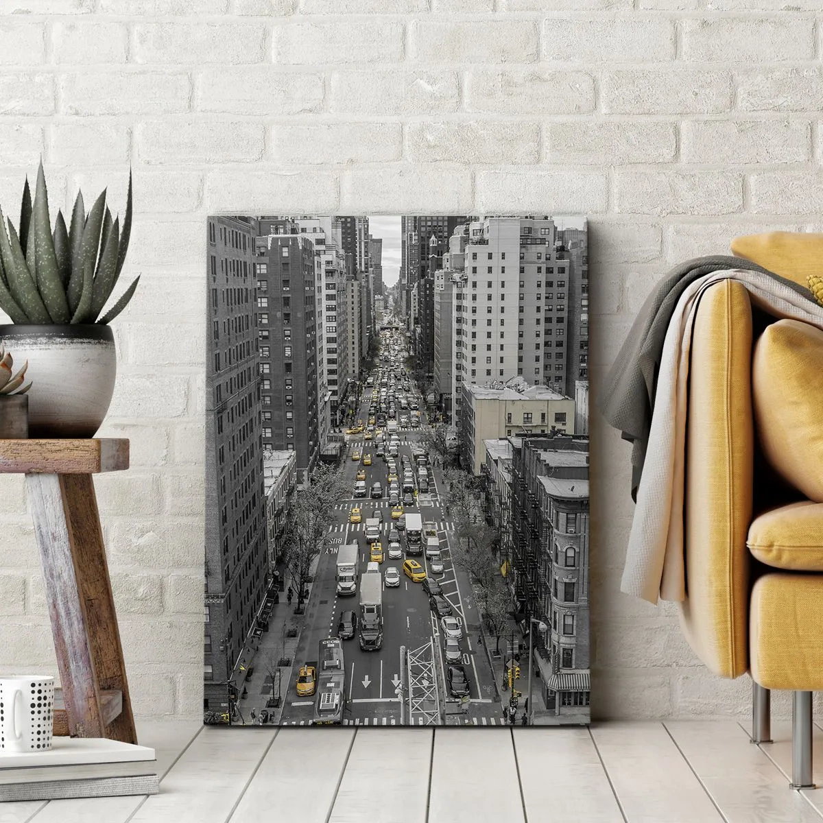 Obraz na plátně - Život New Yorku - 45x80 cm