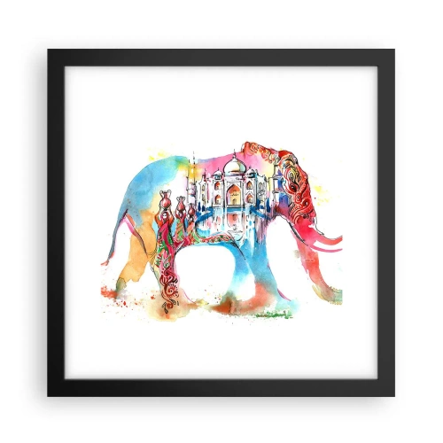 Plakát v černém rámu - Indie - aura lásky - 30x30 cm