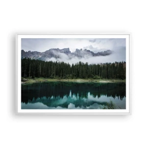 Plakát v bílém rámu - Tiše, tiše, neprobuďme spící vodu…. - 100x70 cm