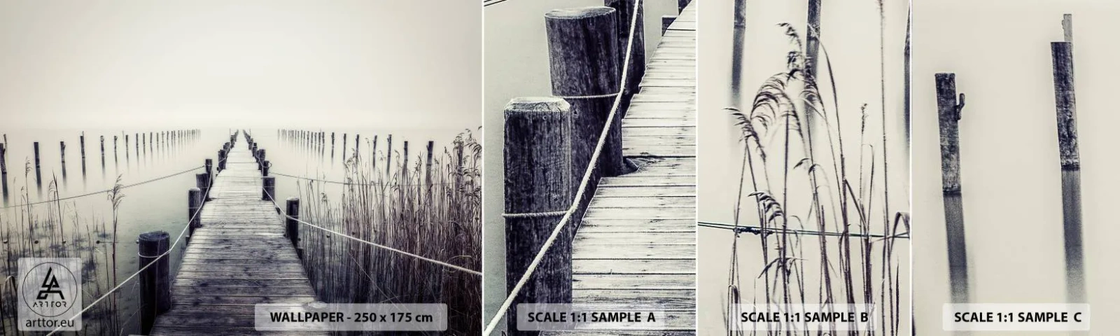 Vzor Fototapety Samolepicí Deluxe Sticker - Ponoř se do klidu - Most, jezero, Umlčet - 100x30 cm