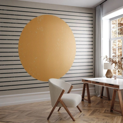 Fototapeta Premium Sand - Síla jednoduchosti - slunce, Kolo, Čáry - 400x280 cm