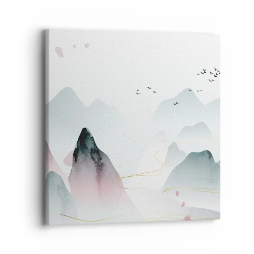Obraz na plátně - Přes vrcholy - 40x40 cm