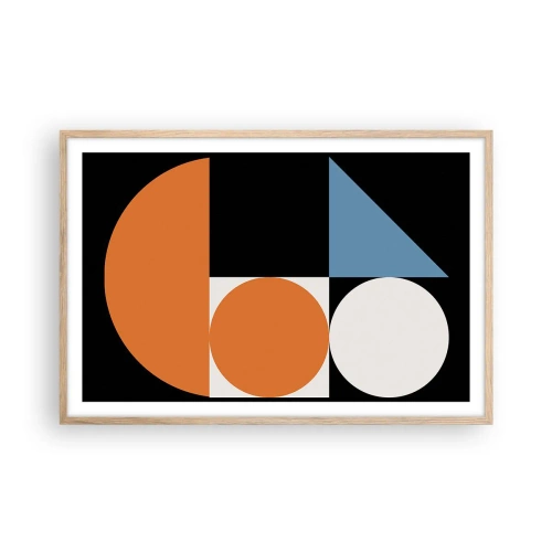 Plakát v rámu světlý dub - Figurínový systém - 91x61 cm