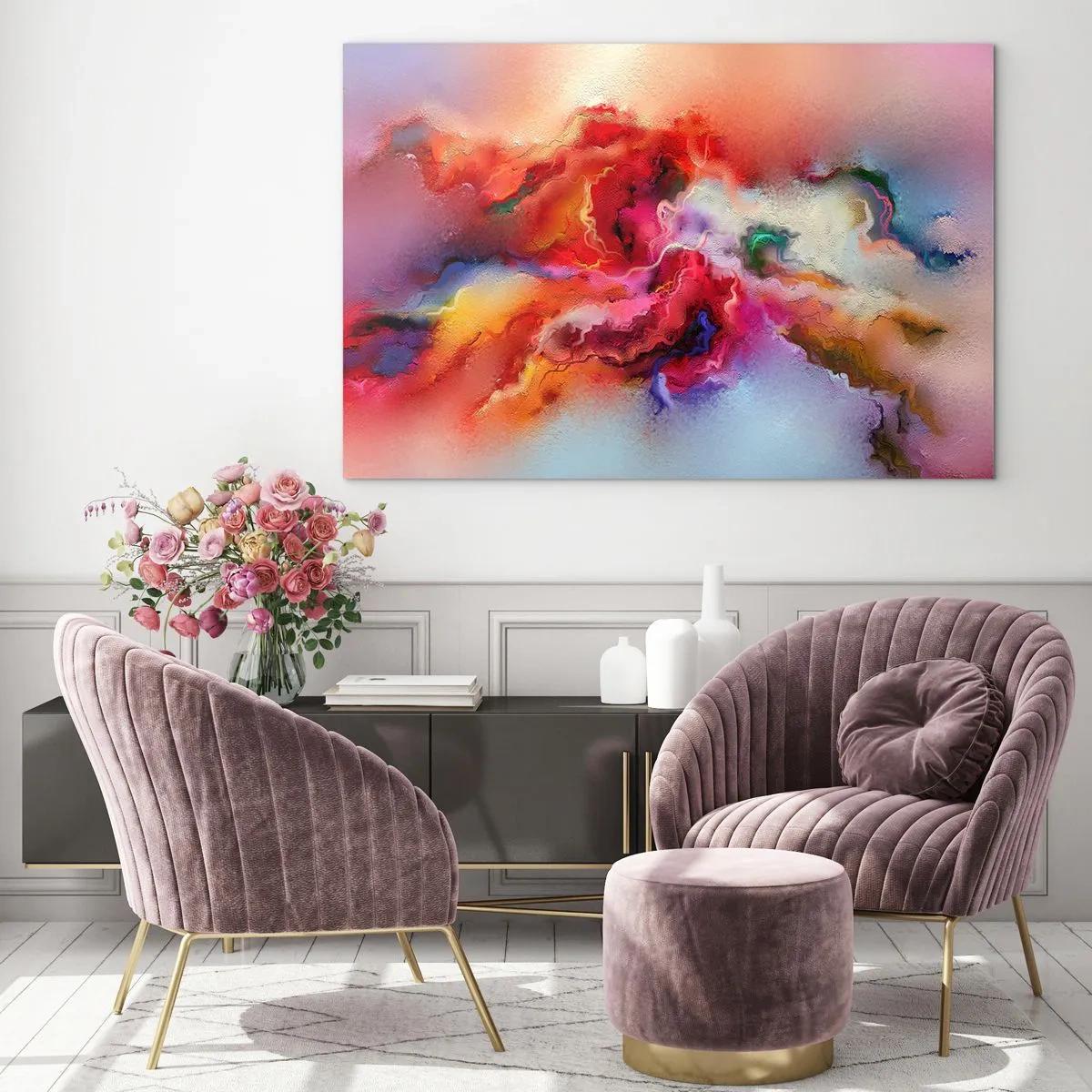 Obraz na skle - Jak zachytit sny - dým - 100x70 cm