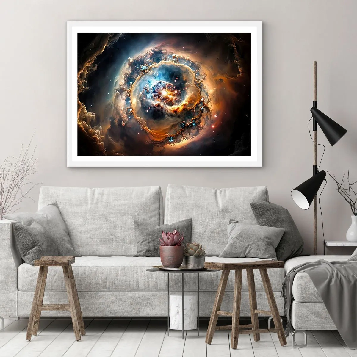 Plakát v bílém rámu - Začátek - 50x40 cm