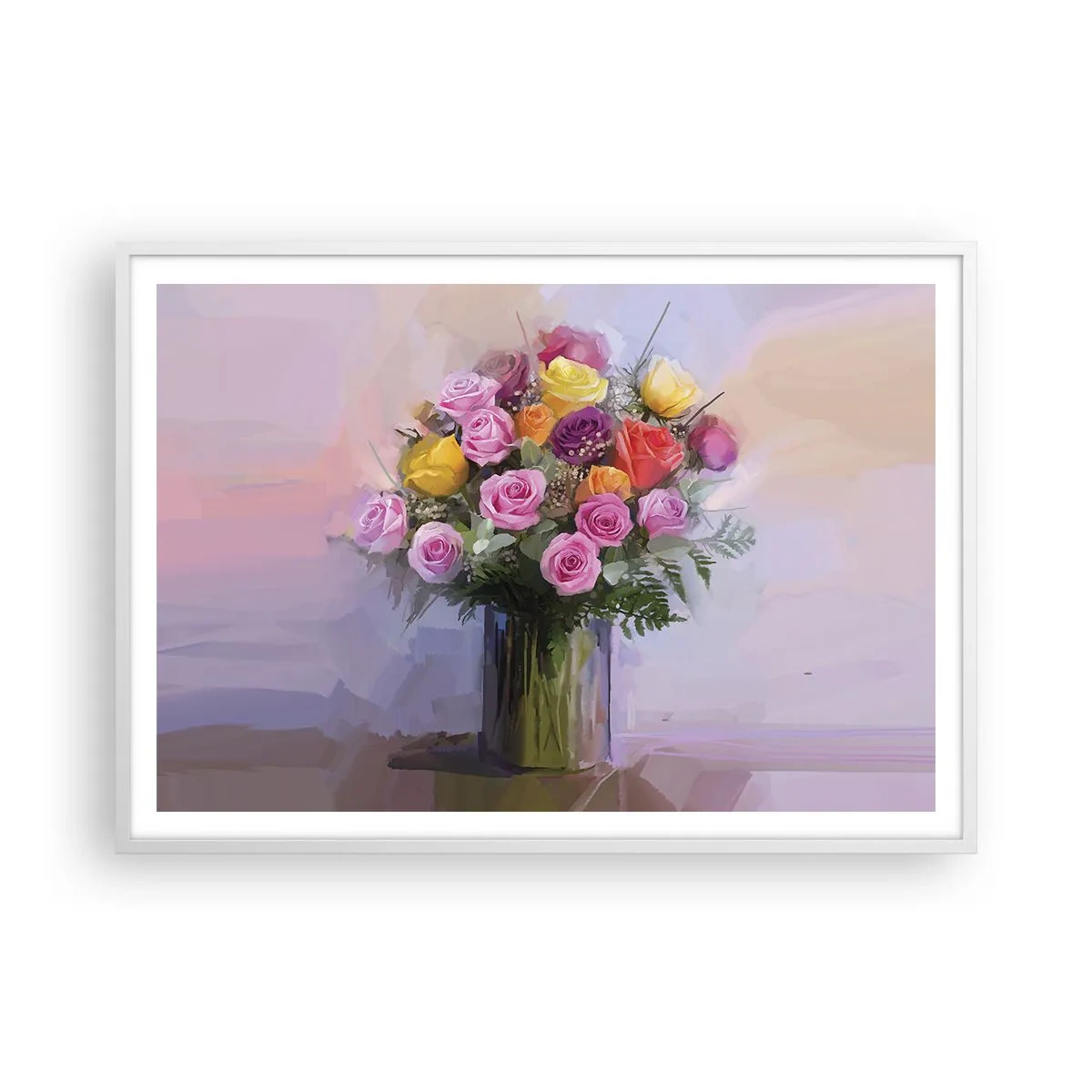 Plakát v bílém rámu - Zachycená krása - 100x70 cm