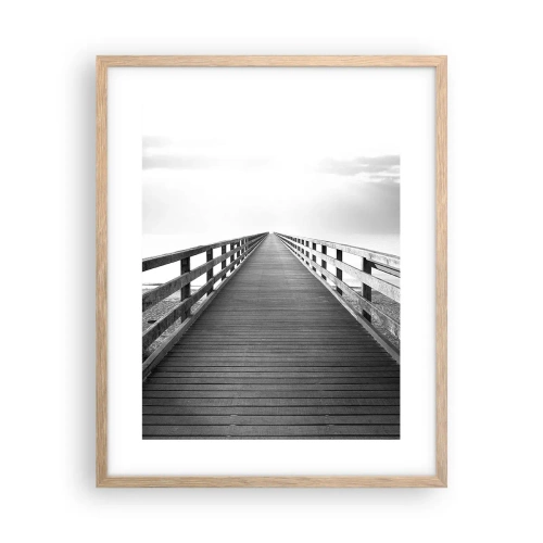 Plakát v rámu světlý dub - Do dálky… - 40x50 cm