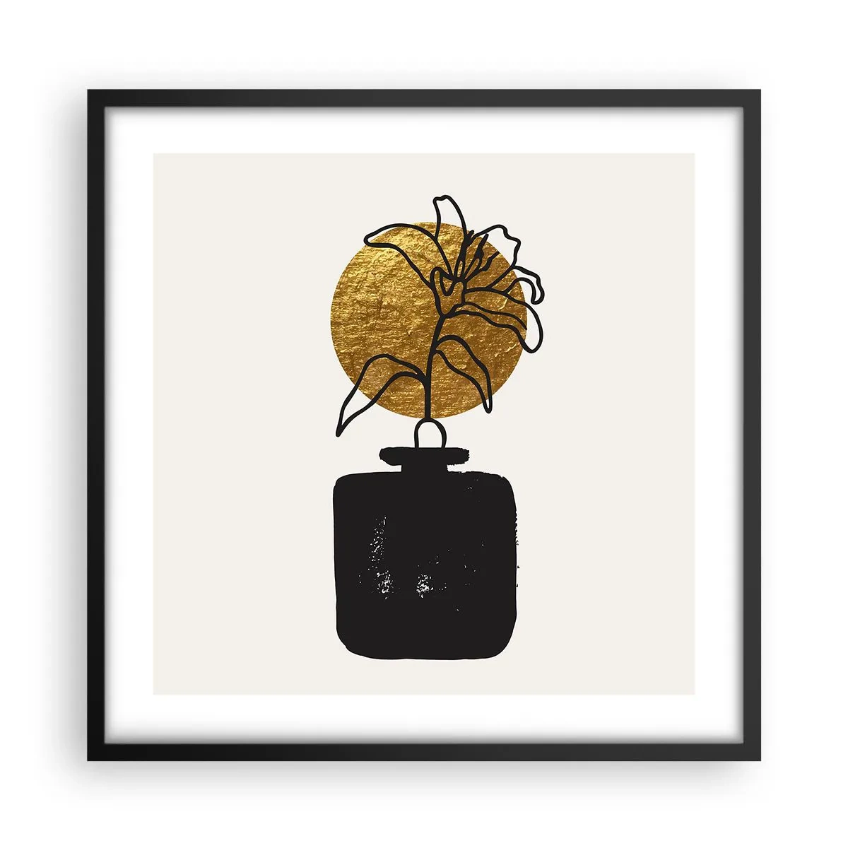 Plakát v černém rámu - Krása, která má cenu zlata - 50x50 cm