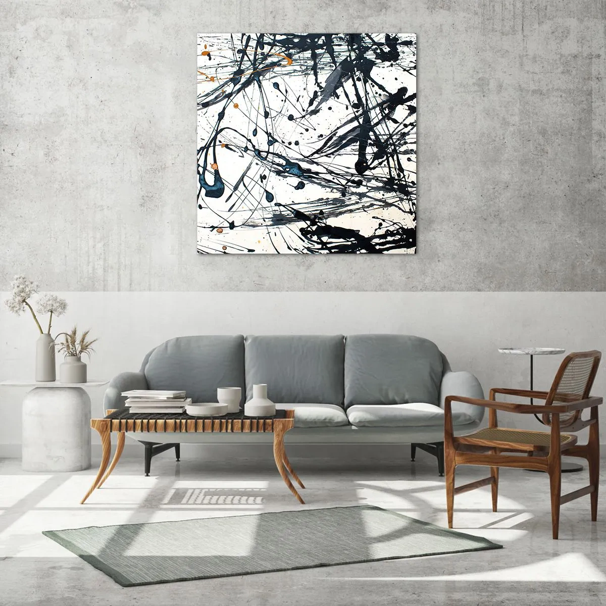Obraz na skle - Se smyslem nebo bez smyslu? - 70x70 cm