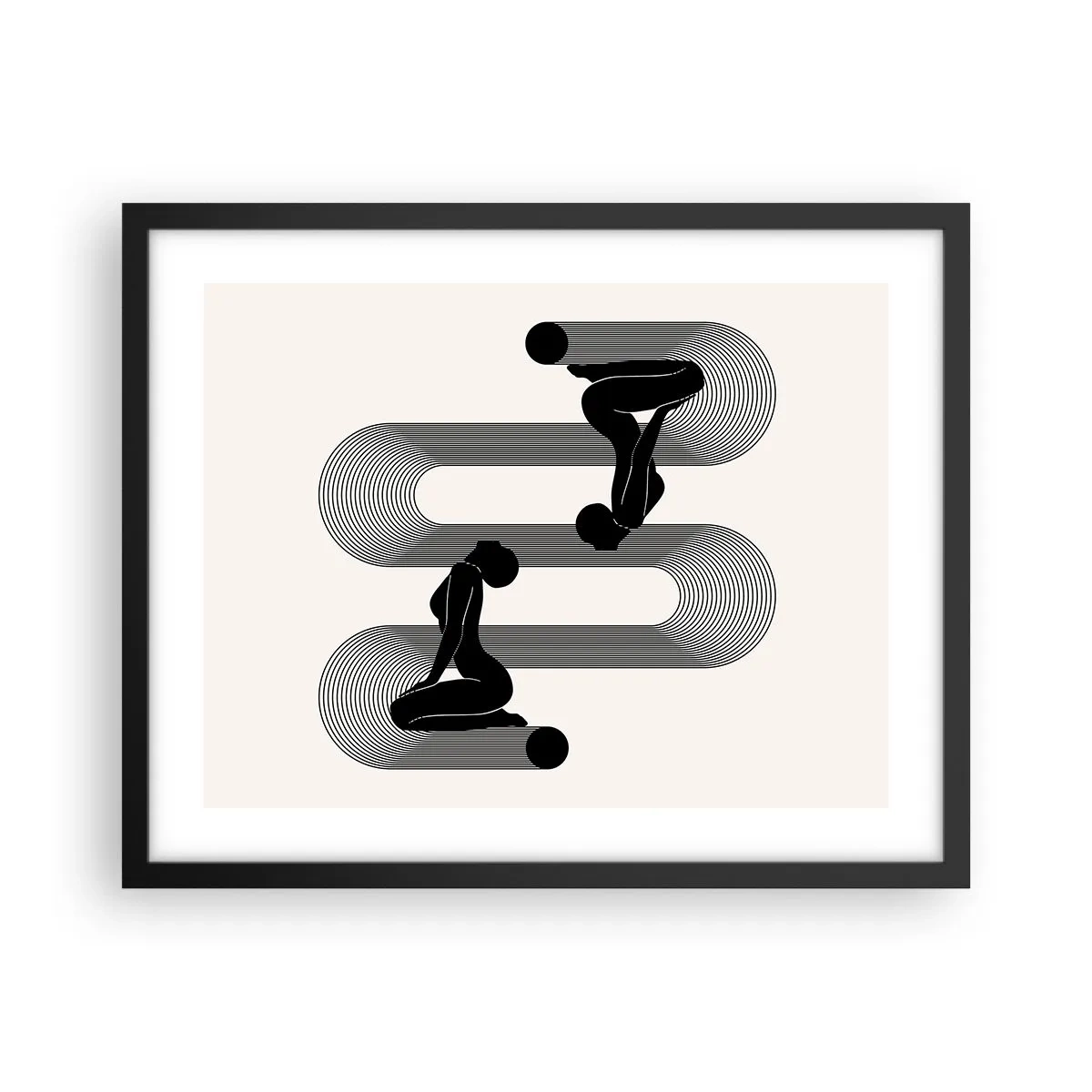 Plakát v černém rámu - Smyslná symetrie - 50x40 cm