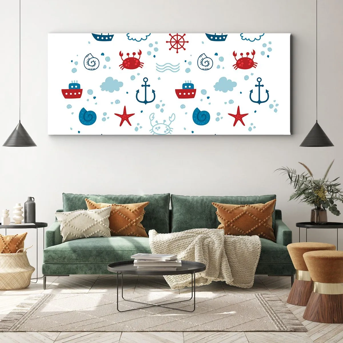 Obraz na plátně - Mořská pohádka - 160x50 cm