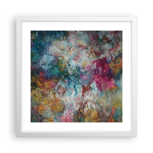Plakát v bílém rámu - V plném rozkvětu - 40x40 cm