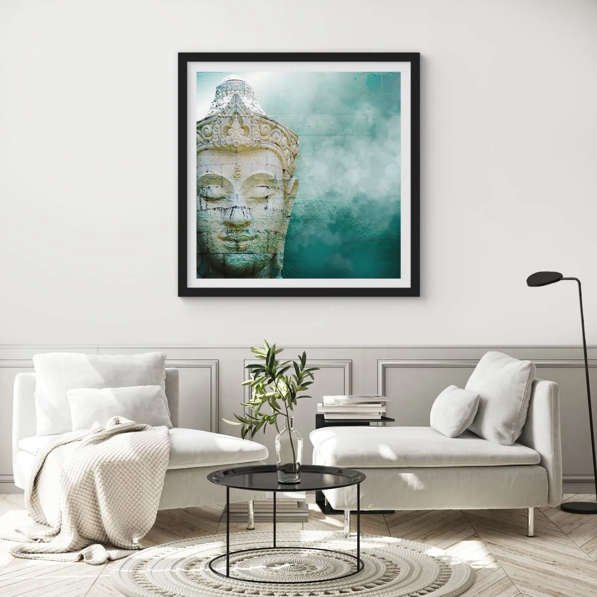 Plakát v černém rámu - Hledajíc světlo - 60x60 cm