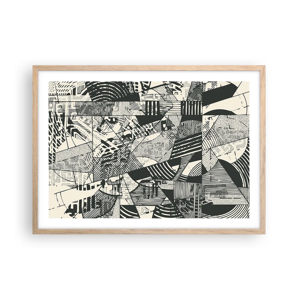 Plakát v rámu světlý dub - Dynamika současnosti - 70x50 cm