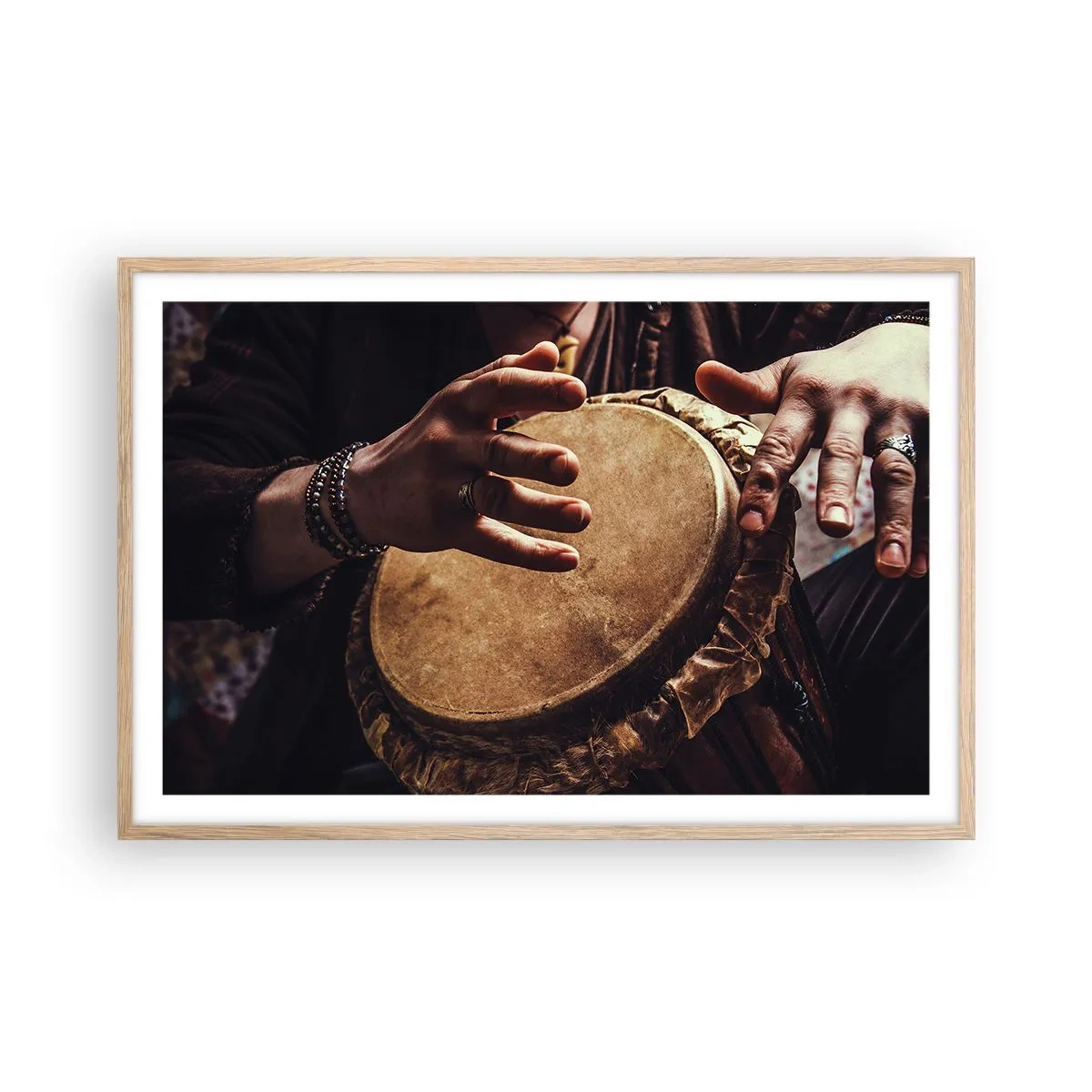 Plakát v rámu světlý dub - V rytmu srdce - 91x61 cm