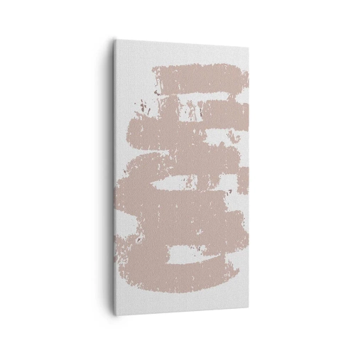Obraz na plátně - Abstrakce v jemné růžové - 55x100 cm