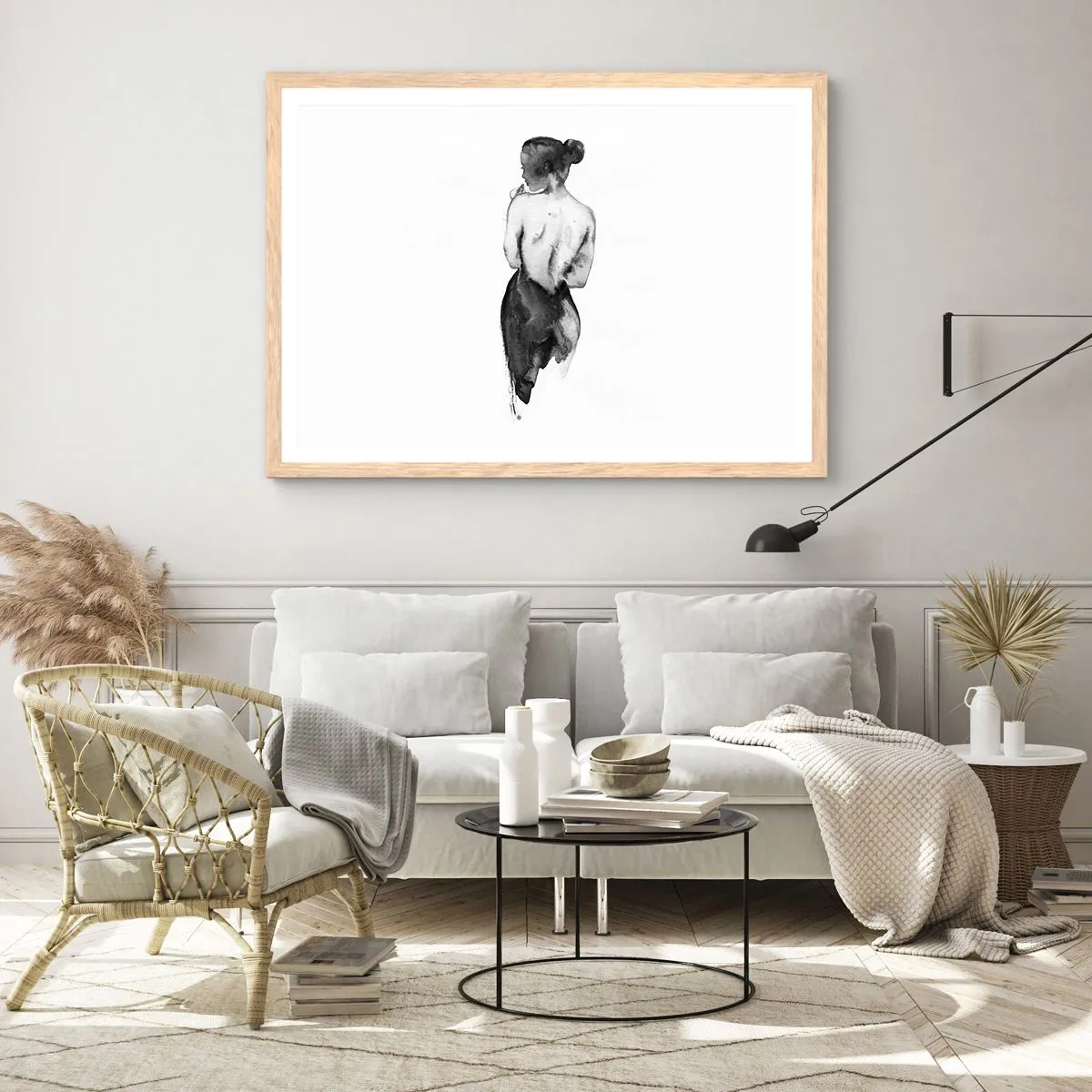 Plakát v rámu světlý dub - Mizející svět - 91x61 cm