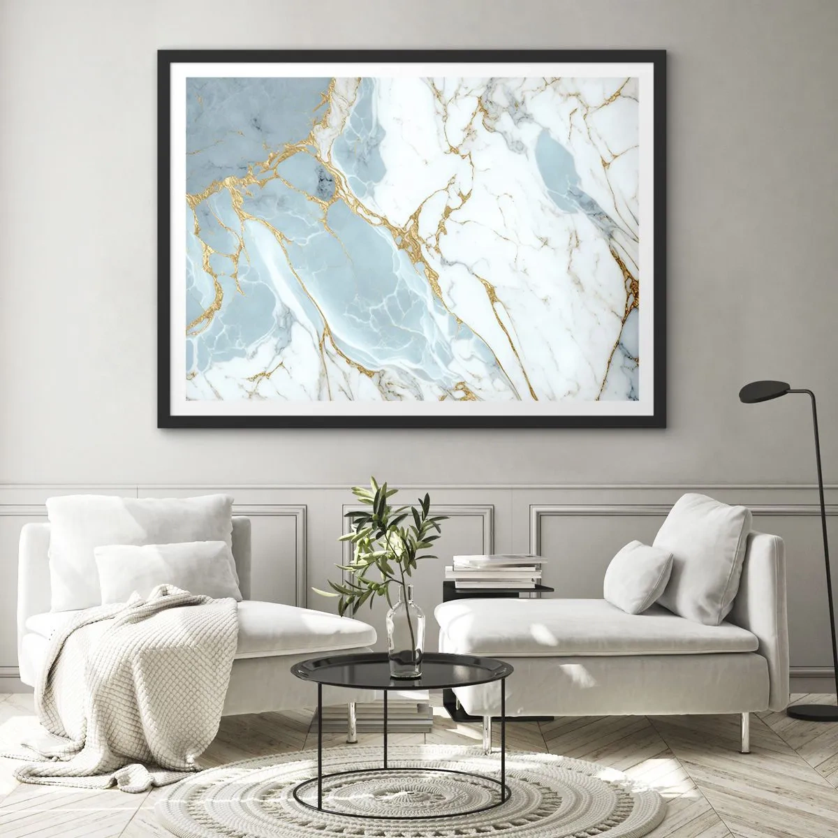 Plakát v černém rámu - Bohatství kamene - 70x50 cm
