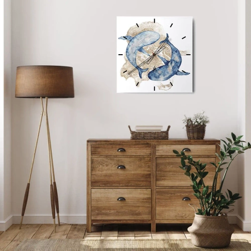 Nástěnné hodiny - Přátelství nebo láska? - 30x30 cm