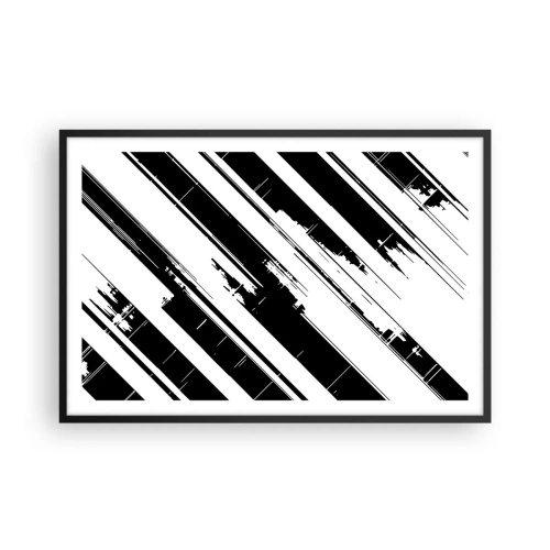 Plakát v černém rámu - Intenzivní a dynamická kompozice - 91x61 cm