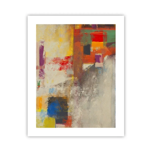 Plakát - Geometrie barev - 40x50 cm