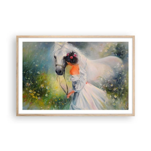 Plakát v rámu světlý dub - Jako z krásného snu - 91x61 cm