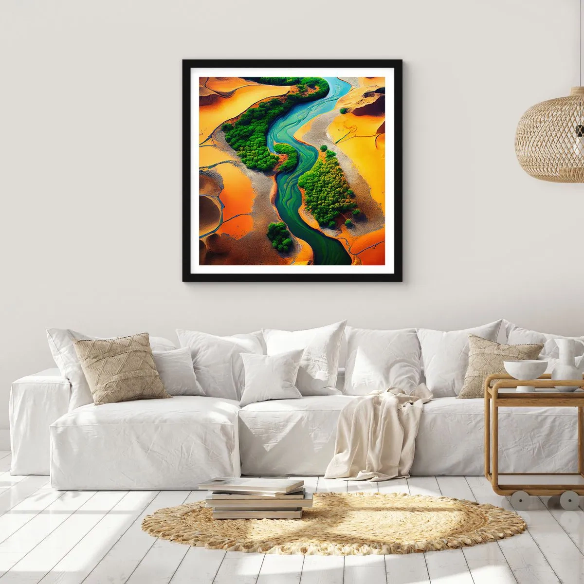 Plakát v černém rámu - Životodárná řeka - 30x30 cm