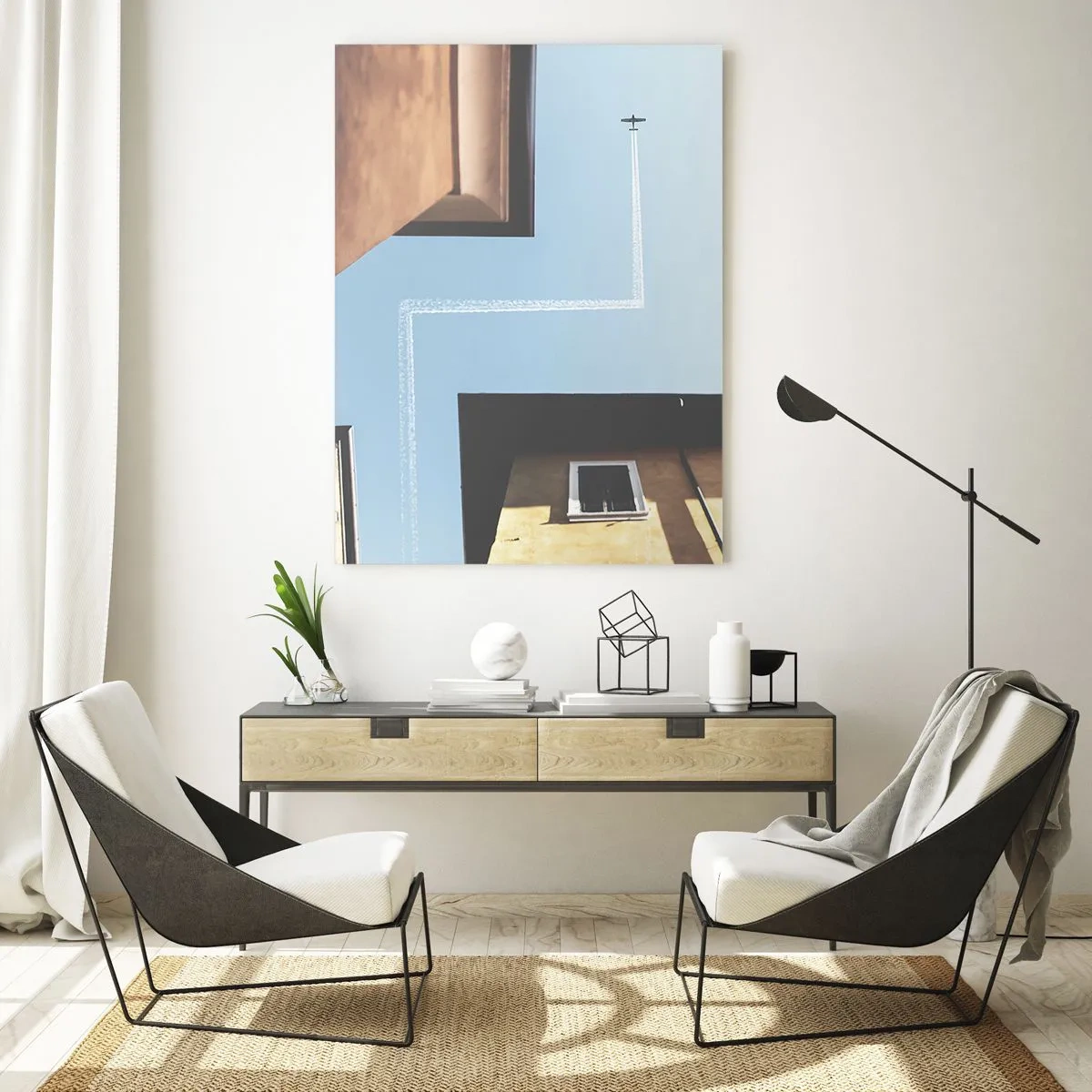 Obraz na skle - Nad městským labyrintem - 70x100 cm