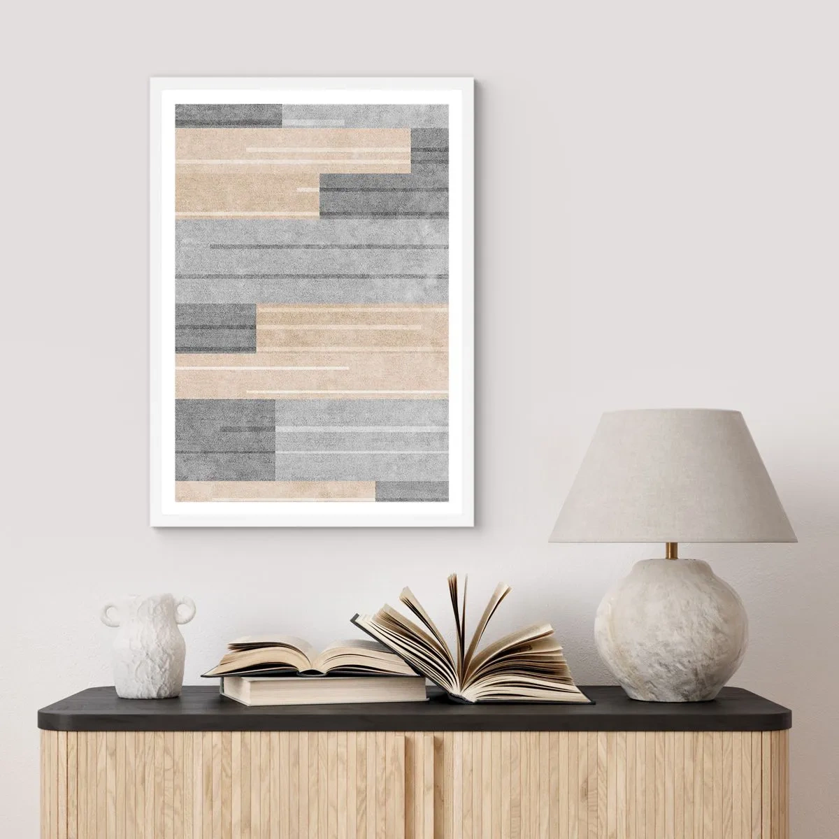 Plakát v bílém rámu - Kompozice: drž se - 70x100 cm