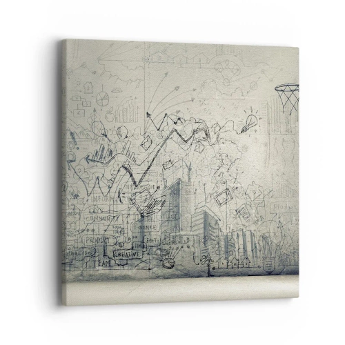 Obraz na plátně - Můj skvělý městský život - 40x40 cm