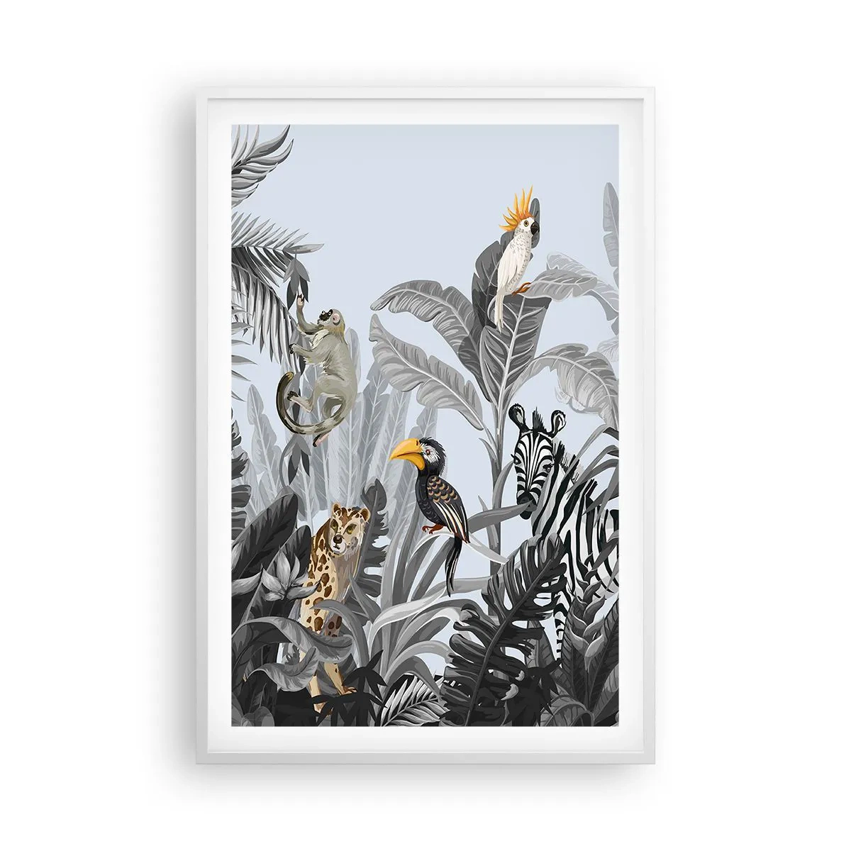 Plakát v bílém rámu - Africká pohádka - 61x91 cm