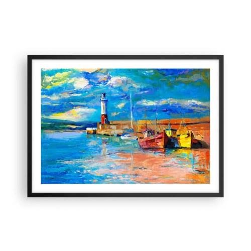 Plakát v černém rámu - Odpoledne v duhové zátoce - 70x50 cm