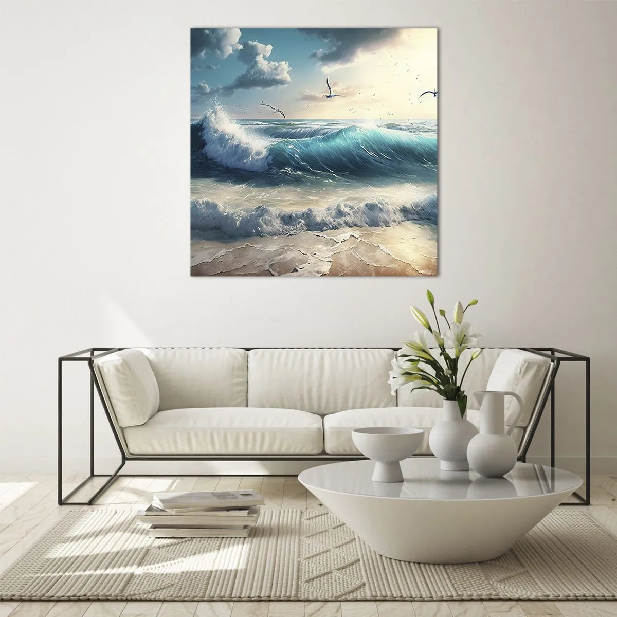 Obraz na skle - Šustění jen pro tebe - 70x70 cm