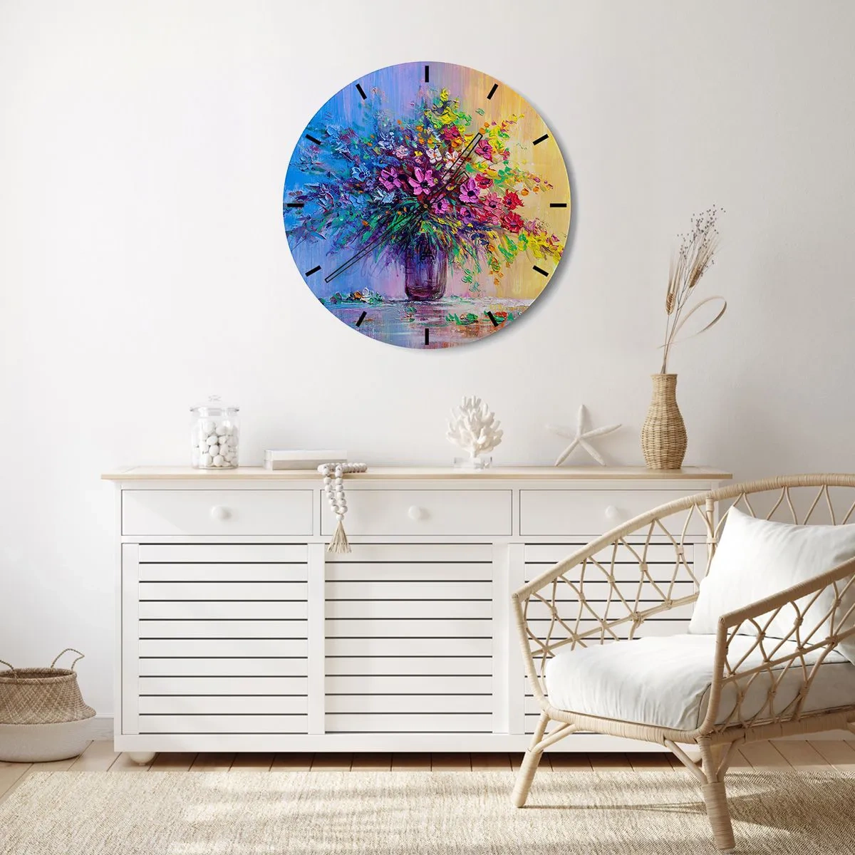 Nástěnné hodiny - Dar letní louky - 40x40 cm