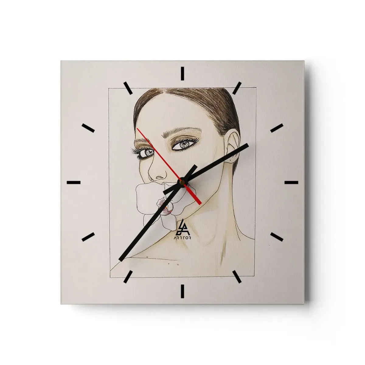 Nástěnné hodiny - Symbol elegance a krásy - 30x30 cm