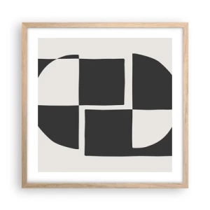 Plakát v rámu světlý dub - Antitéza – syntéza - 50x50 cm