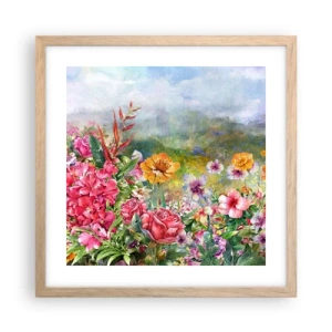 Plakát v rámu světlý dub - Zahrada, která se zbláznila - 40x40 cm