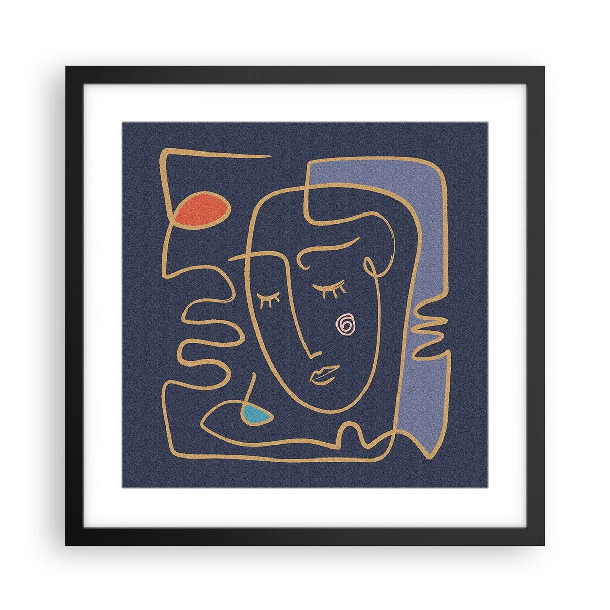 Plakát v černém rámu - V zádumčivosti - 40x40 cm