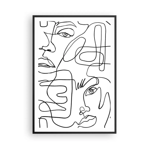 Plakát v černém rámu - Ve spletených emocích - 70x100 cm