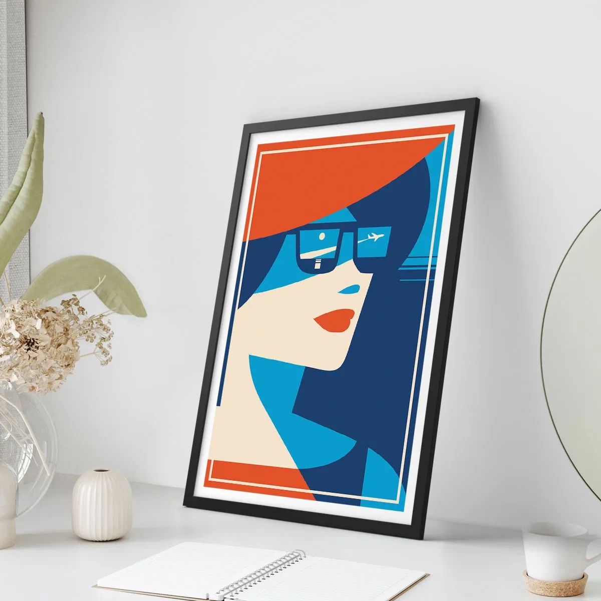 Plakát v černém rámu - Dovolená - 50x70cm - Prázdninová cesta - Moderní nástěnná dekorace do obývacího pokoje a ložnice ARTTOR