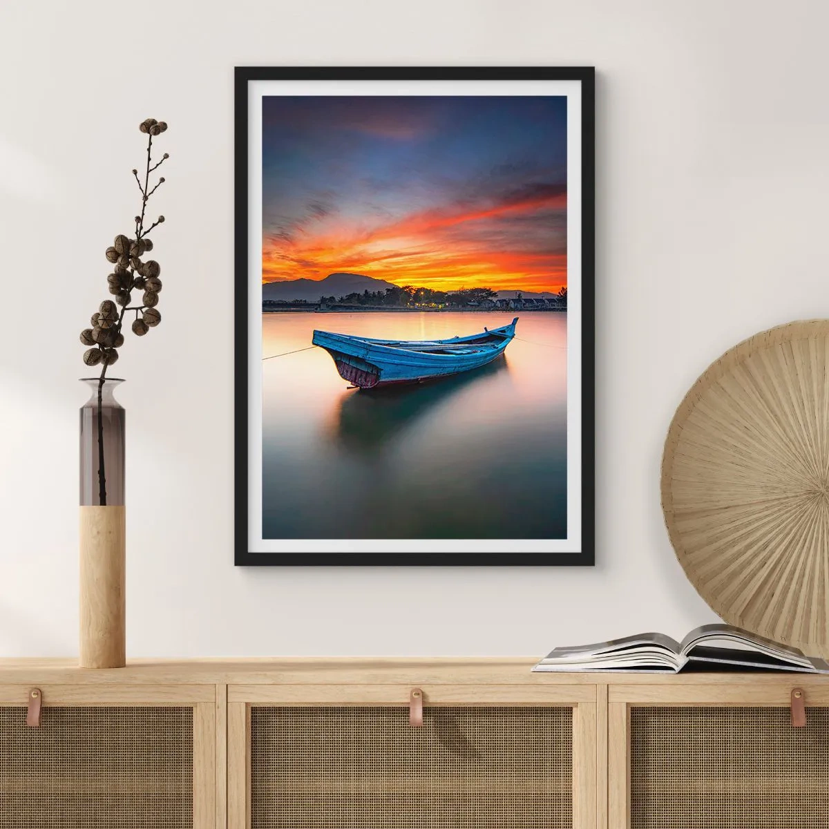 Plakát v černém rámu - Blíží se dobrá noc - 40x50 cm